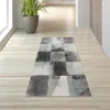 Teppich Karomuster in grau blau creme Größe - 80 x 150 cm Produktbild-Vorschau 1