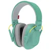 A pair of teal and gray children's earmuffs with yellow accents. Produktbild-Vorschau