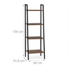 Scaffale da terra Relaxdays, moderno scaffale a scala con 4 Anteprima dell’immagine prodotto 4
