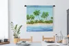 MuchoWow® Wandteppich Wandbehang Palme - Strand - Hütte Produktbild-Vorschau 2