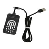 A black wireless charging receiver with a USB cable and connector. Voir les images du produit