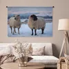 MuchoWow® Wandteppich Wandbehang Schaf - Schnee - Berg Produktbild-Vorschau 5
