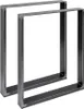 2er Tischbeine Tischgestell Tischkufen Stahl 50x72 cm Produktbild-Vorschau 1