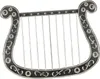 Engelharfe silber verziert aus Kunsstoff ca. 28 x 22 cm Produktbild-Vorschau 2