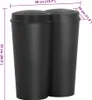 vidaXL Duo Bin Black 50 l Náhľad obrázku produktu 7