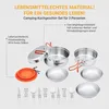 Camping Geschirr Set 22 Teile für 3 Personen Edelstahl & Produktbild-Vorschau 8