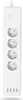 A white smart WLAN power strip with four sockets and four USB ports is shown against a white background. Produktbild-Vorschau