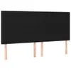 LED Kopfteil Schwarz 180x5x118/128 cm Stoff Produktbild-Vorschau 4