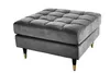 Moderner Hocker COMFORT 80cm grau  Samt Taschenfederkern Produktbild-Vorschau 9