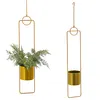 Pflanztopf gold Blumentopf Blumenampel zum Hängen mit Haken Produktbild-Vorschau 4