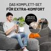 Lumaland Gaming-Sitzsack Cord Set 350l grau + Hocker 50l Produktbild-Vorschau 7