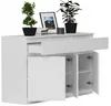 Komoda 120 cm 3 zásuvky 3 dveře skříňka FRAMIRE S-3 bílá Náhled obrázku produktu 4