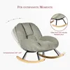 Comfortabele Scandinavische schommelstoel van cord met Productafbeelding-voorbeeld 4