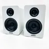 A pair of white Sanyun SW208 speakers on a white background. Produktbild-Vorschau