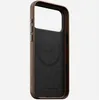 The back of a brown iPhone case with a black interior. Anteprima dell’immagine prodotto