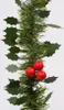 Kaemingk Lamettagirlande Ilex grün mit Beeren Produktbild-Vorschau 2