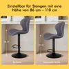 ALFORDSON Barhocker 2er Set, Höhenverstellbare Küchenhocker Produktbild-Vorschau 3