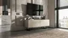 A modern living room with a TV stand and television. Produktbild-Vorschau