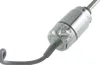 A chrome-plated heating element with a thermostat and a gray cable, shown against a white background. Voir les images du produit