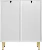 Sideboard Weiß 75Bx40Tx90H (3 Einlegeböden, 6 Fächer) mit 2 Produktbild-Vorschau 6