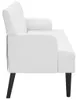 vidaXL Lavica s operadlom biela 112x65,5x75 cm Imitácia Náhľad obrázku produktu 4