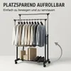 Kleiderständer Garderobenständer auf Rollen Verstellbar Produktbild-Vorschau 4