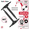 KOTARBAU® 2 ks T závesy čierne L: 350 mm krížové závesy Náhľad obrázku produktu 4