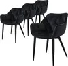 ML-Design 4er Set Esszimmerstuhl mit Rückenlehne, Schwarz, Produktbild-Vorschau 1