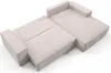Ecksofa Schlafsofa CORUNIA Stoff Aragon Beige Ottomane Produktbild-Vorschau 2