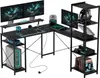 L-förmiger Computertisch schwarz, 137x140x139,5 cm, 6 Produktbild-Vorschau 1