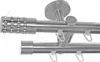 Innenlauf Gardinenstange Edelstahl Look 20mm Produktbild-Vorschau 1