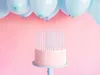 Candele di compleanno con supporto 12,5 cm azzurro set di Anteprima dell’immagine prodotto 2