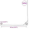 vidaXL Bâche de protection 650 g/m² 4x5 m blanc Voir les images du produit 5