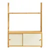 A product shot of a wall shelf with two sliding doors. Podgląd zdjęcia produktu