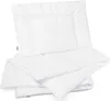 A white duvet and pillow set folded and stacked. Produktbild-Vorschau