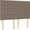 The Living Store Boxspringbett mit Matratze Taupe 140x190 Produktbild-Vorschau 4