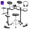 FCH E-Drum-Set，Komplettset, Kopfhörer Sticks Drumhocker Produktbild-Vorschau 2