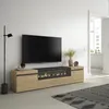 A modern living room with a TV stand that includes an electric fireplace. Anteprima dell’immagine prodotto