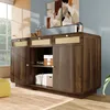Merax Sideboard 120cm Nussbaum mit offenes Regal, Produktbild-Vorschau 1