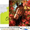 Malen nach Zahlen Erwachsene Tiere Pferd Blumen 50x40 - 30 Produktbild-Vorschau 1