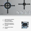 KlarsteinIlluminosa 4 plynová varná deska, 4 hořáky, Sabaf Náhled obrázku produktu 6