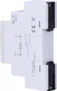 A close-up, side view of a white electrical relay module with technical diagrams and text printed on its surface. Náhled obrázku produktu