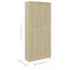 vidaXL Bücherschrank Sonoma-Eiche 82,5x30,5x185,5 cm Produktbild-Vorschau 15