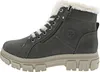 A side view of a gray winter boot with white fur trim. Produktbild-Vorschau