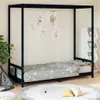 vidaXL Łóżko dziecięce czarne 80x200 cm lite drewno sosnowe Podgląd zdjęcia produktu 2