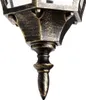 A close-up view of the decorative base of an outdoor wall lamp. Voir les images du produit