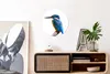 MuchoWow® Aluminium Wandkreis Eisvogel - Federn - Zweig - Produktbild-Vorschau 2
