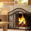 HOMCOM Kaminschutzgitter, Kamingitter mit magnetischen Produktbild-Vorschau 5