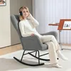 HOMCOM Schaukelstuhl Schaukelsessel mit Teddystoff-Optik, Produktbild-Vorschau 8