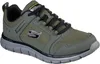 A studio shot of a single green Skechers sneaker. Produktbild-Vorschau